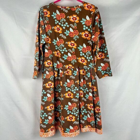 Ann Loren Girls Floral Fall Long Sleeve Dress 11/12 - Picture 3 of 9